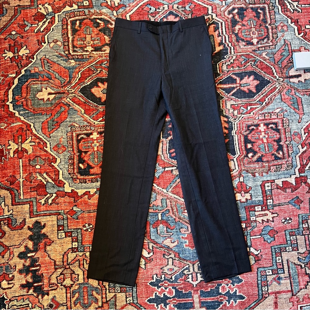 Linea Naturale Luxe 100% wool pants. Made in Italy. Basket weave texture